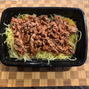 Spaghetti Squash with Bison Meat Sauce